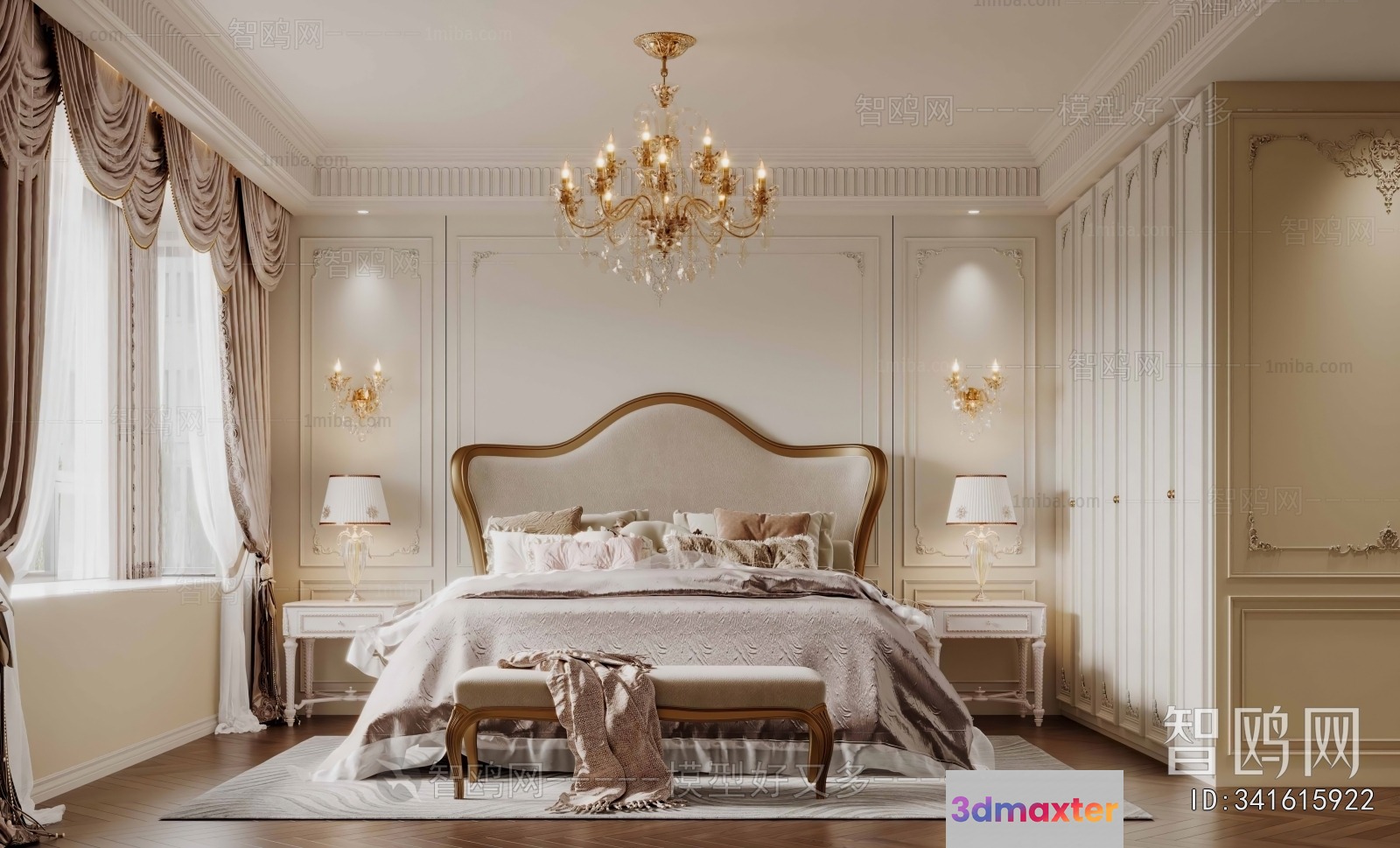 Cozy Bedroom 3D Model - 11501 - VRAY Render
