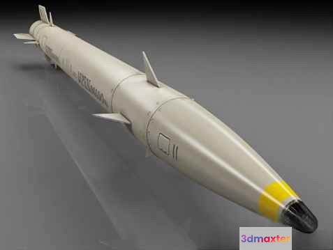 A Missile 3D Model - 3616 - VRAY Render