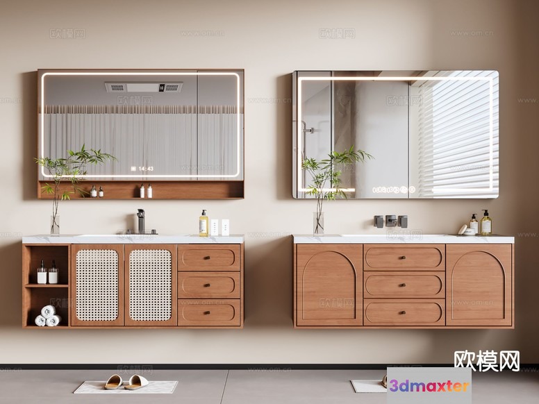 Modern Bathroom Vanity 3D Model - 5672 - VRAY Render