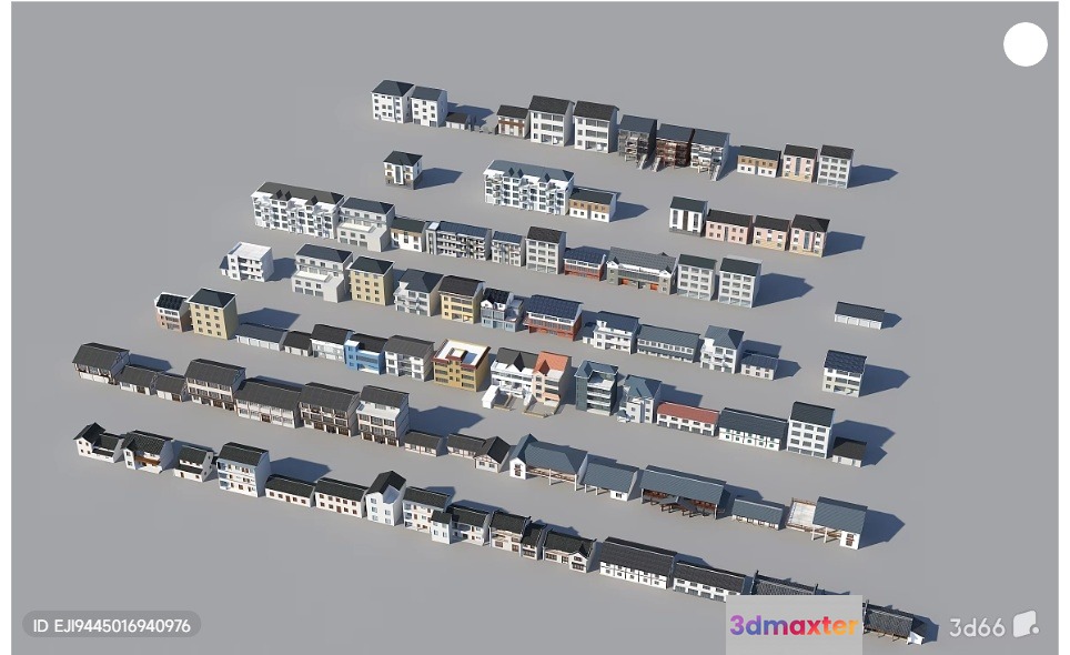 3D Models Of Houses 3D Model - 6989 - VRAY Render
