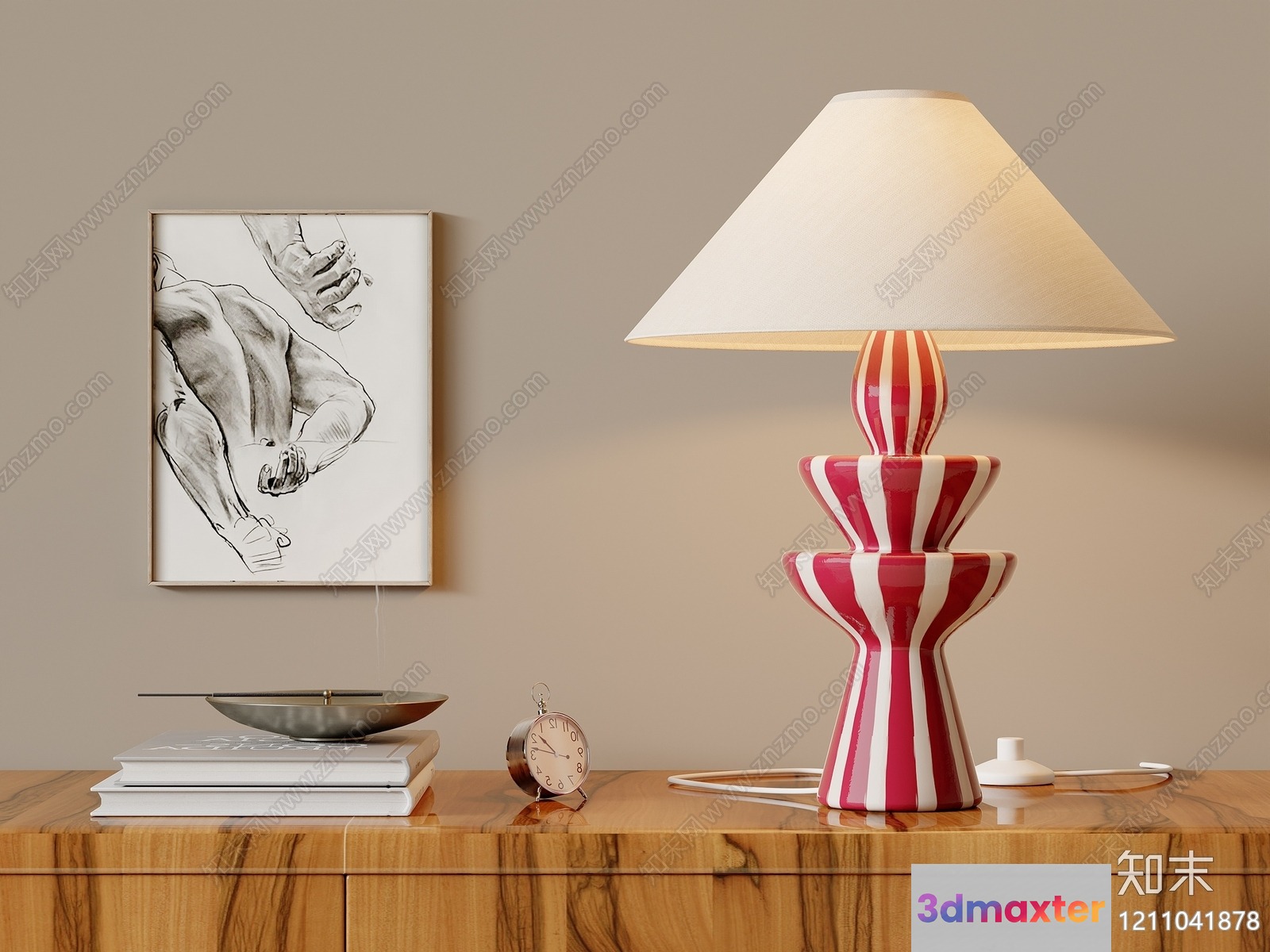 Modern Table Lamp 3D Model - 3895 - VRAY Render