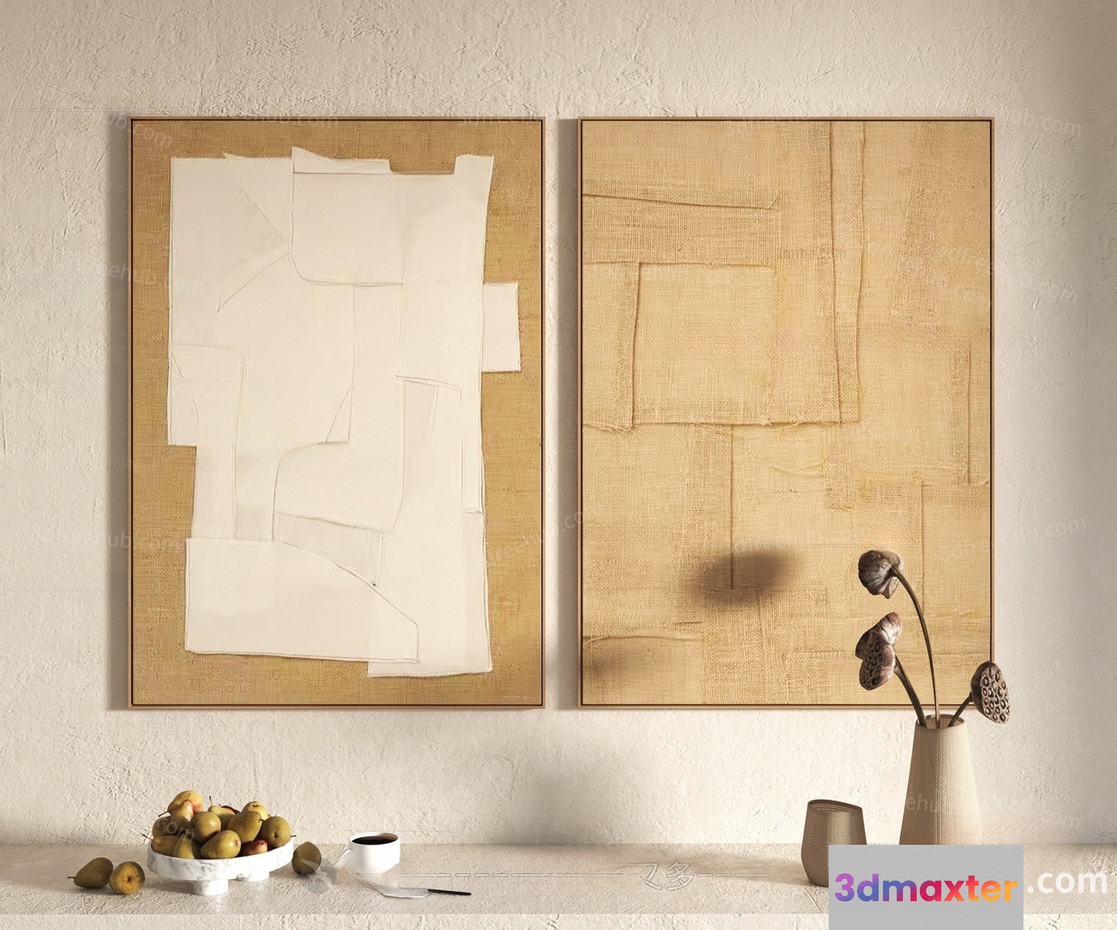 Minimalist Artwork 3D Model - 18559 - VRAY Render