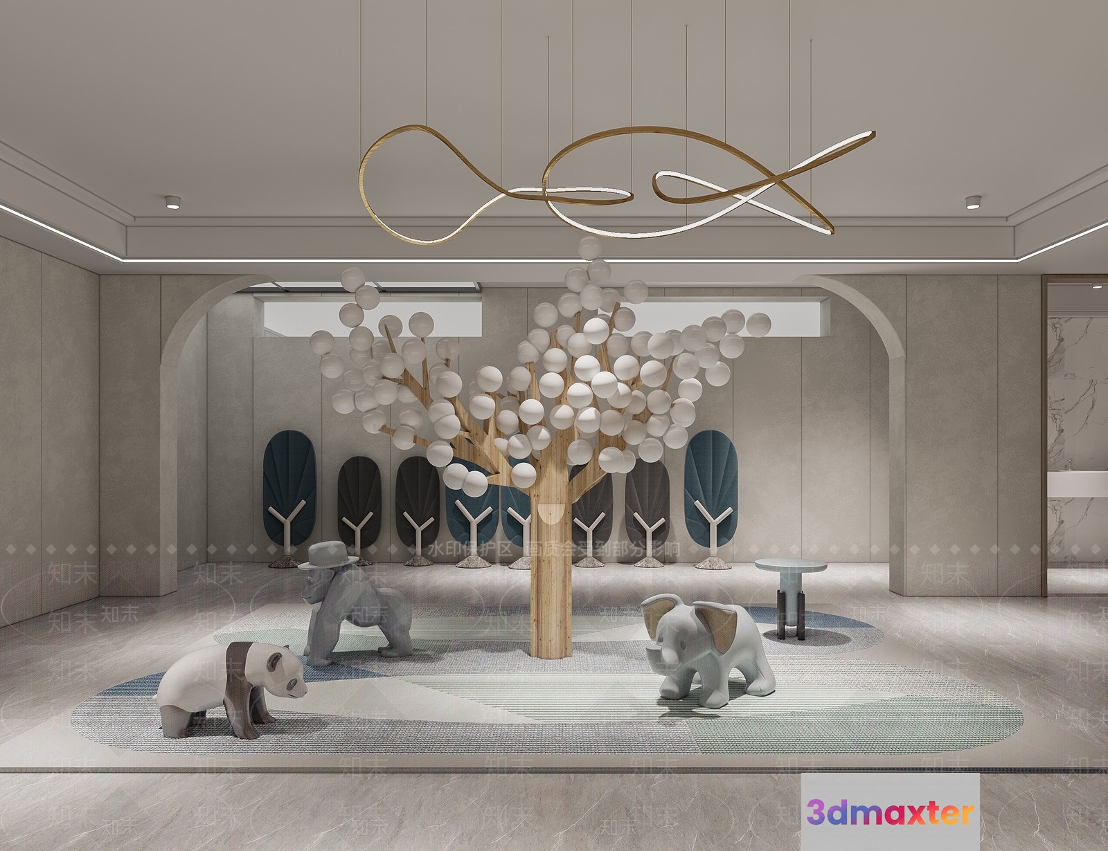 Modern Light Fixture 3D Model - 22984 - VRAY Render
