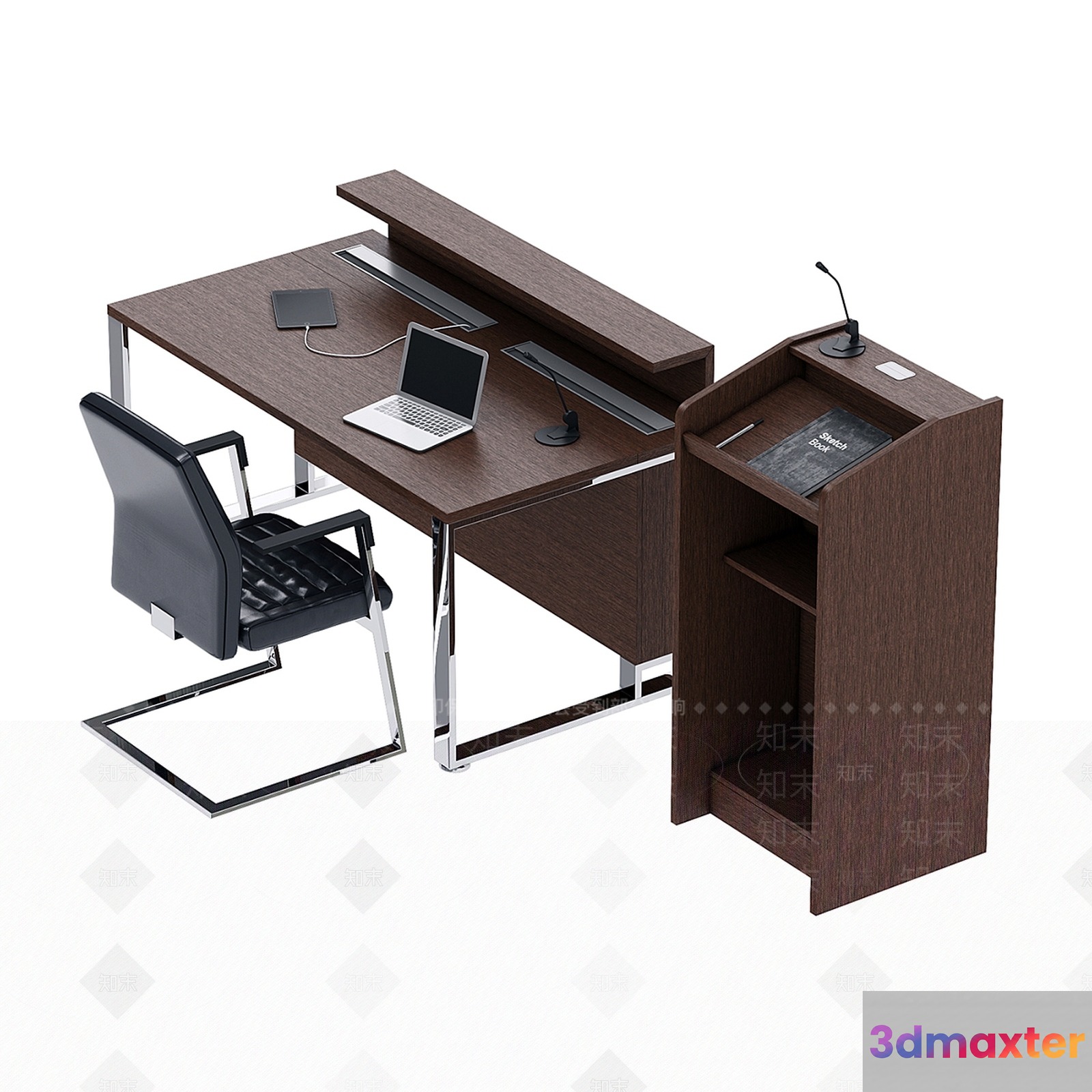 Modern Office Furniture 3D Model - 10561 - VRAY Render