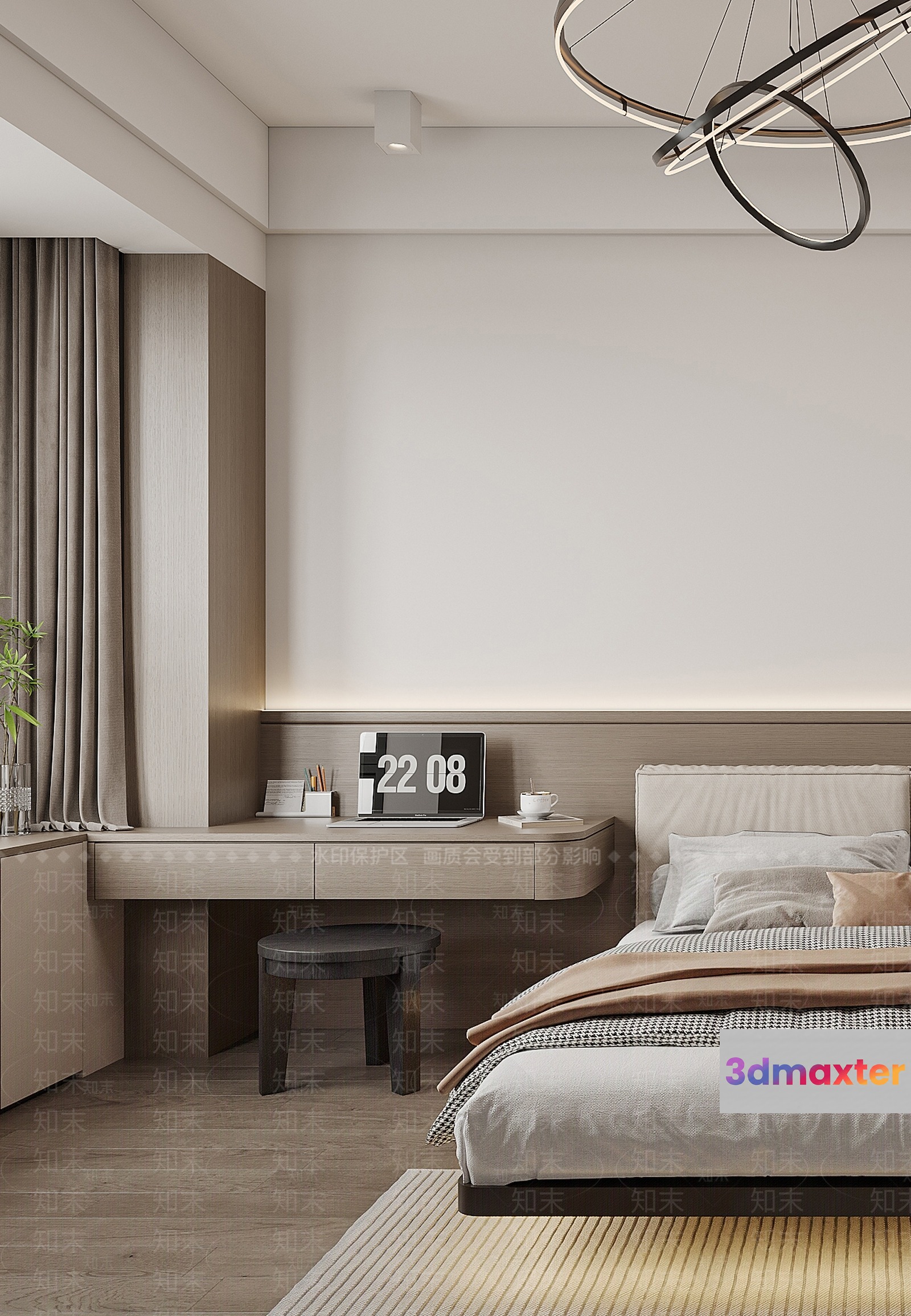 Cozy Bedroom 3D Model - 7866 - VRAY Render
