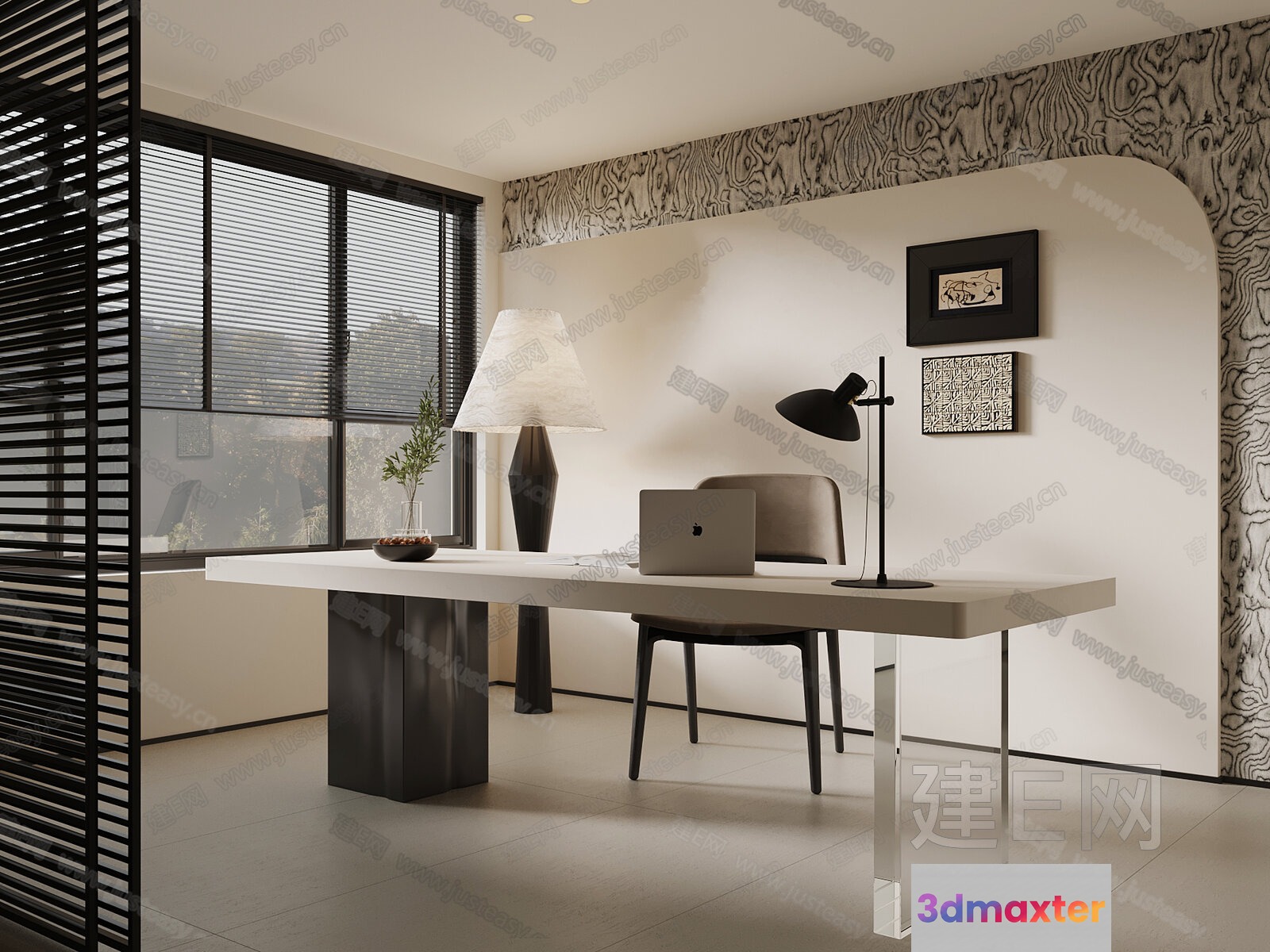 Modern Home Office 3D Model - 5336 - VRAY Render