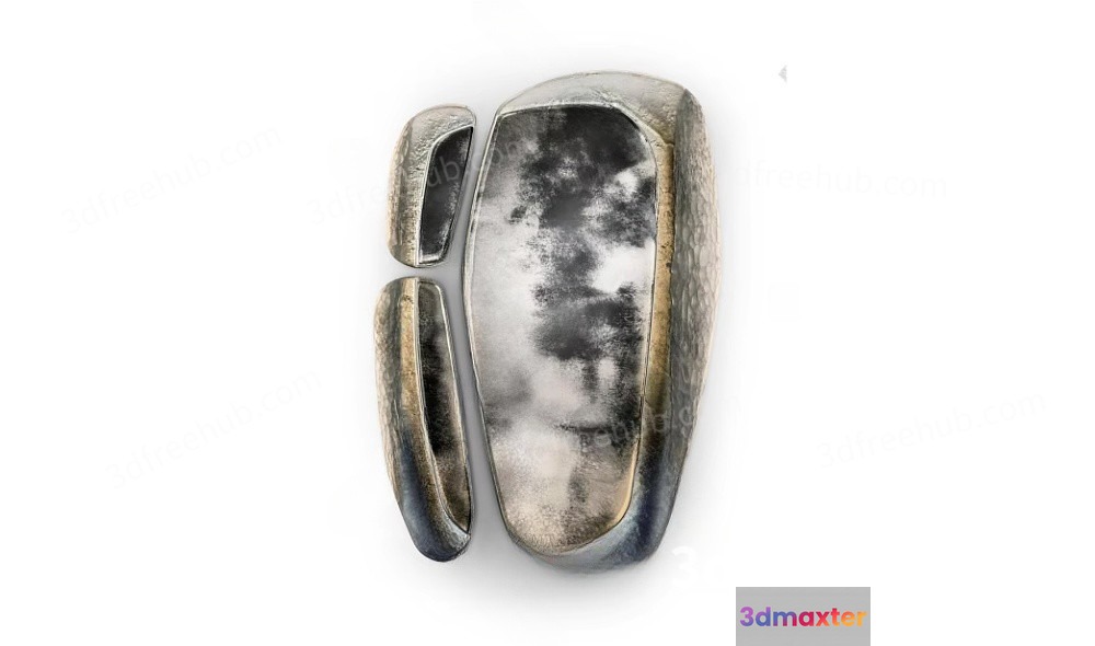 A Silver Metal Object 3D Model - 20250 - VRAY Render