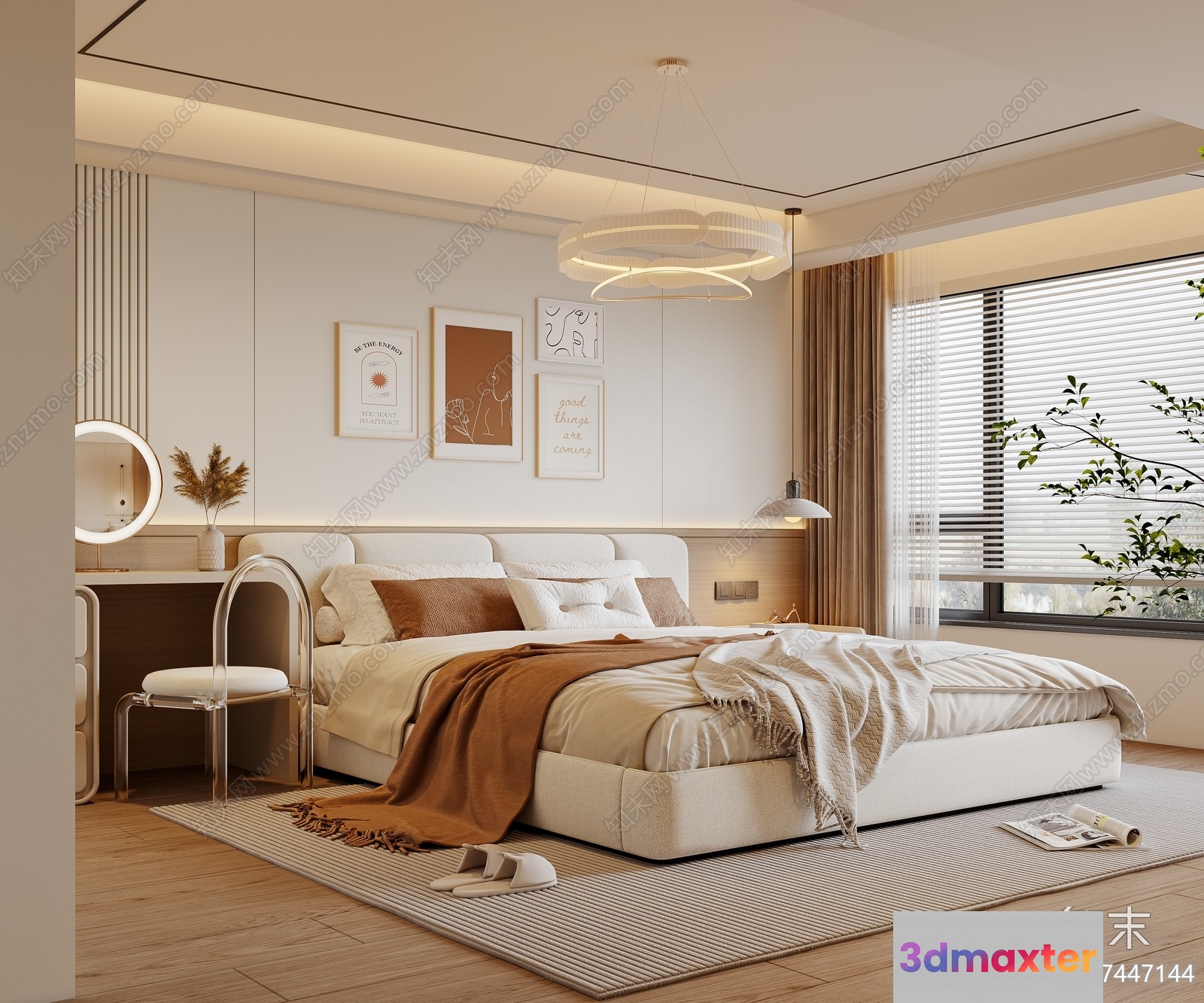 Cozy Bedroom 3D Model - 4153 - VRAY Render