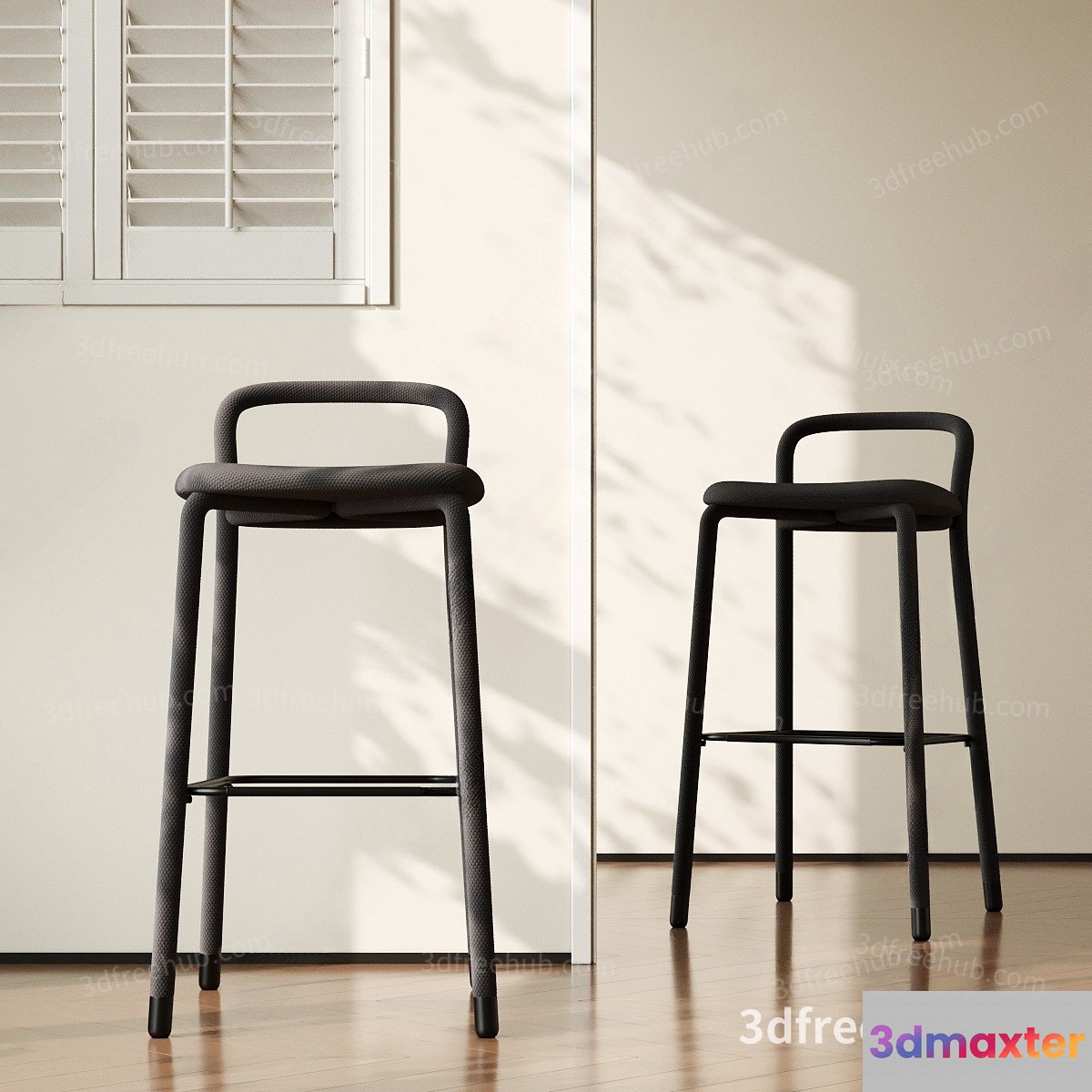 Modern Tall Stools 3D Model - 20913 - VRAY Render