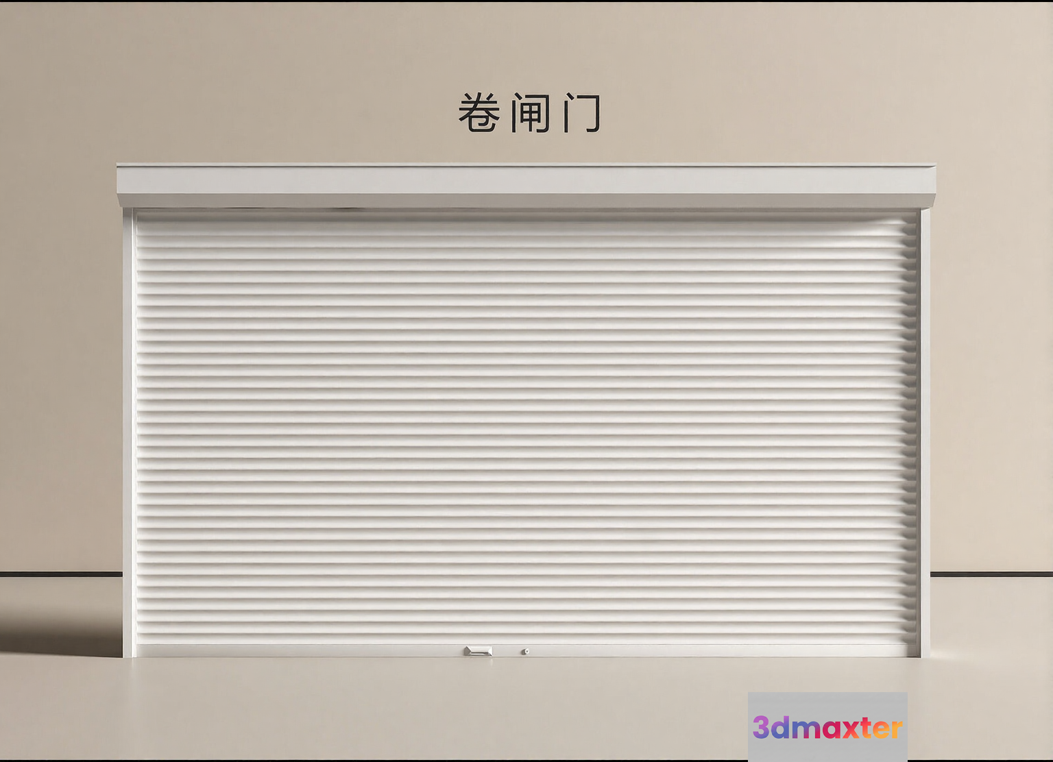 A White Garage Door 3D Model - 7048 - VRAY Render