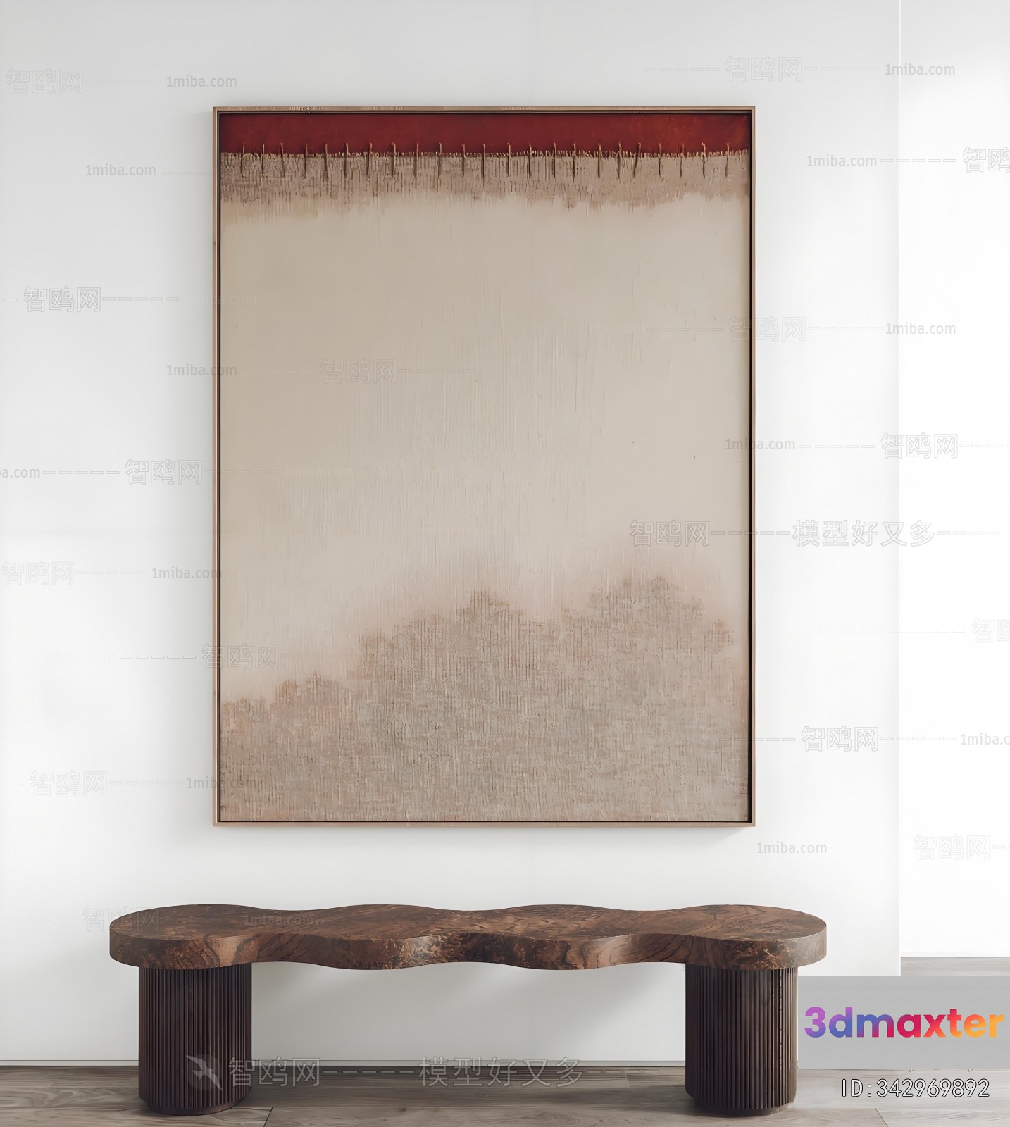 Modern Abstract Art Piece 3D Model - 17373 - VRAY Render