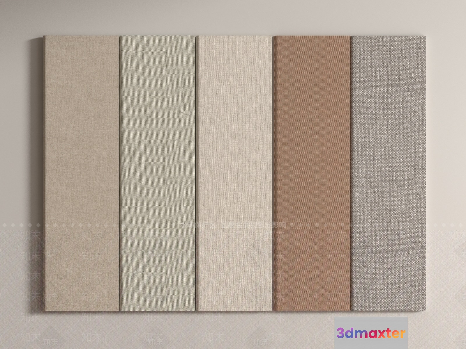Six Fabric Swatches 3D Model - 22169 - VRAY Render