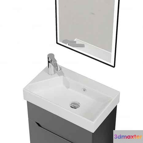 A White Bathroom Sink 3D Model - 16481 - CORONA Render