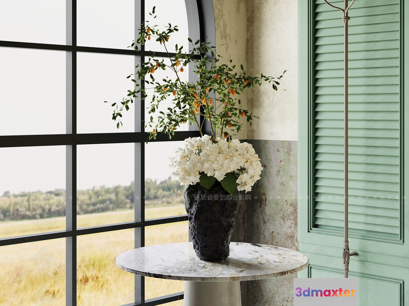 A Vase Of Flowers 3D Model - 16503 - CORONA Render