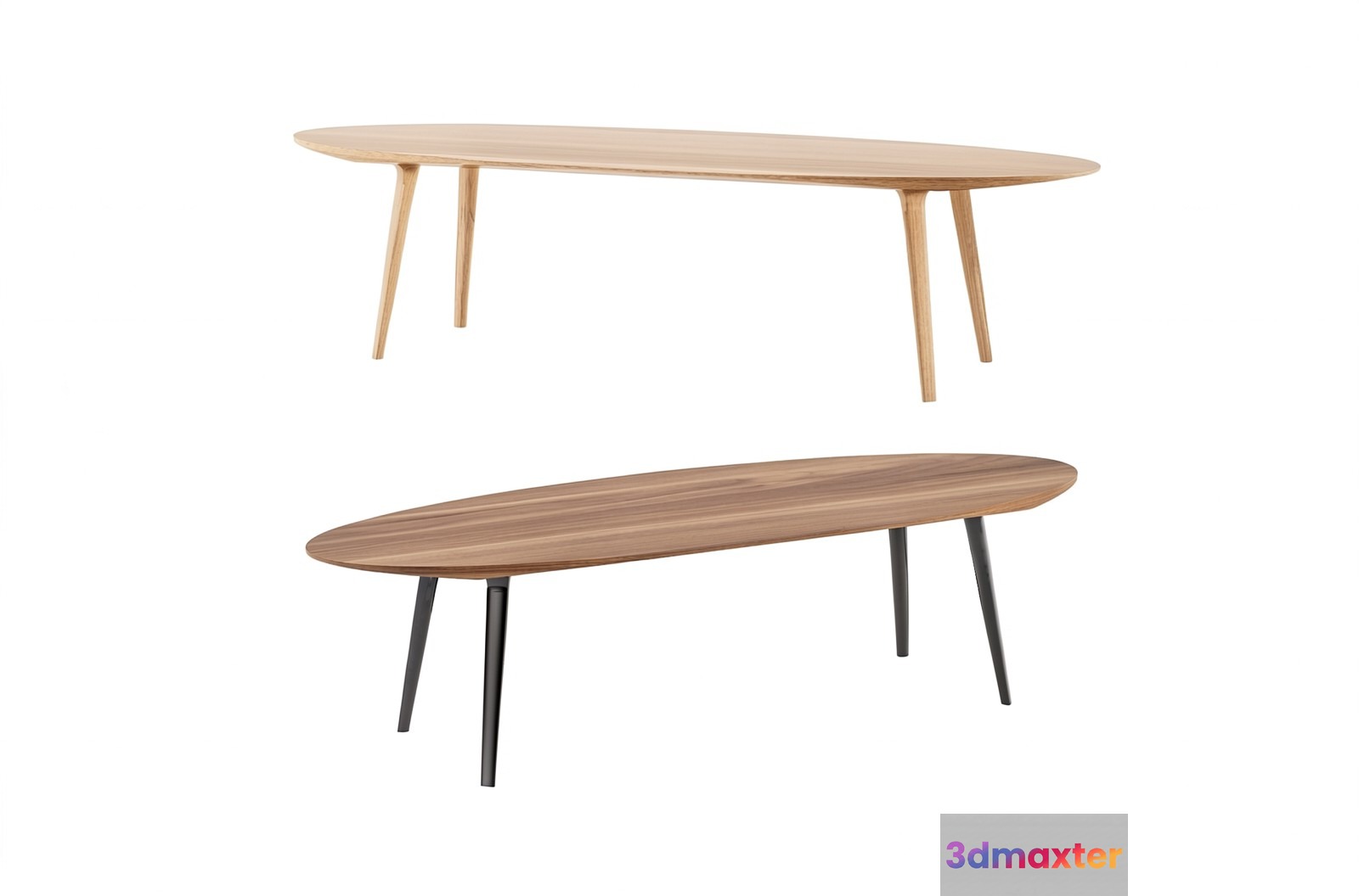 Two Wooden Tables 3D Model - 22031 - VRAY Render