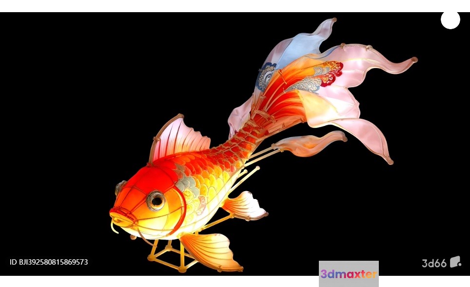 A Goldfish Made Of Glass Or Plastic 3D Model - 17377 - VRAY Render