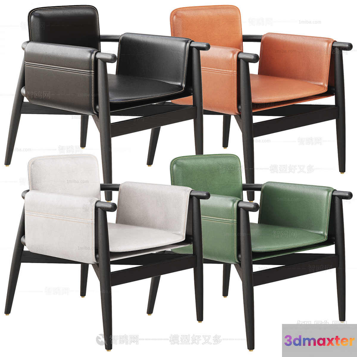 Modern Wooden Chairs 3D Model - 18127 - VRAY Render