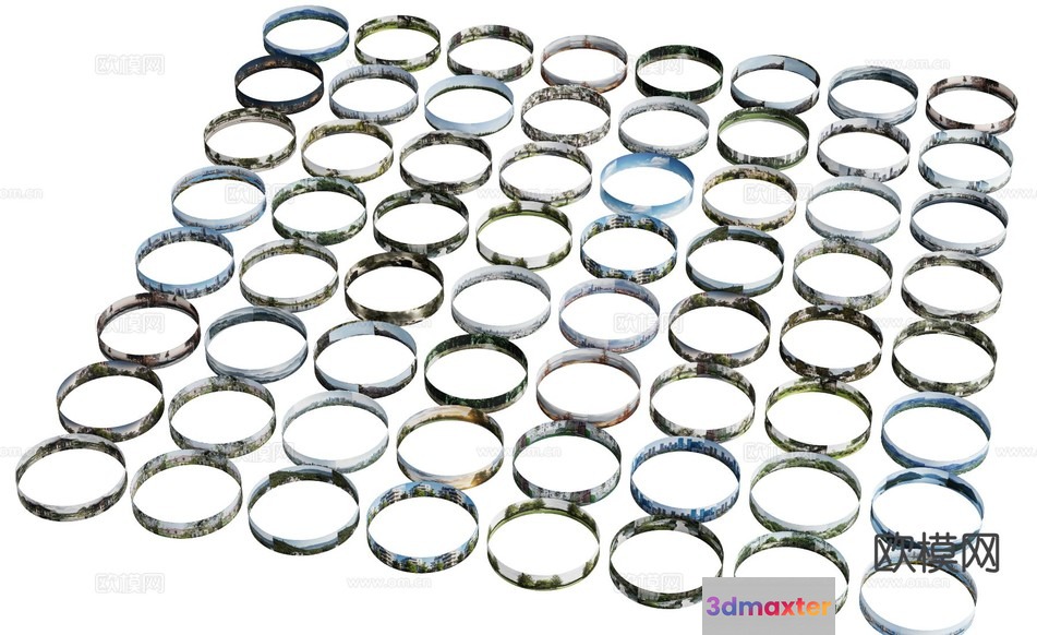 A Collection Of Rings 3D Model - 16548 - VRAY Render