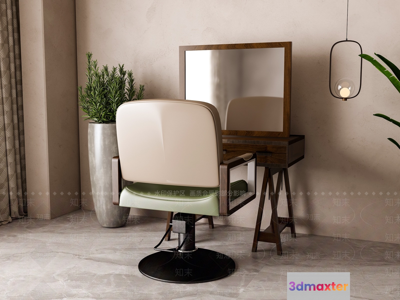 Modern Salon Chair 3D Model - 22389 - VRAY Render