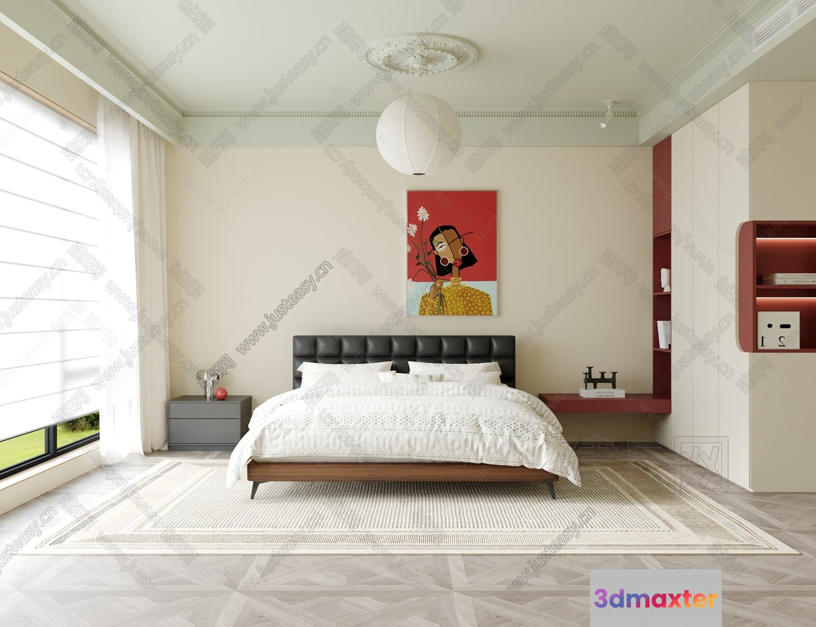 Cozy Bedroom 3D Model - 1569 - VRAY Render