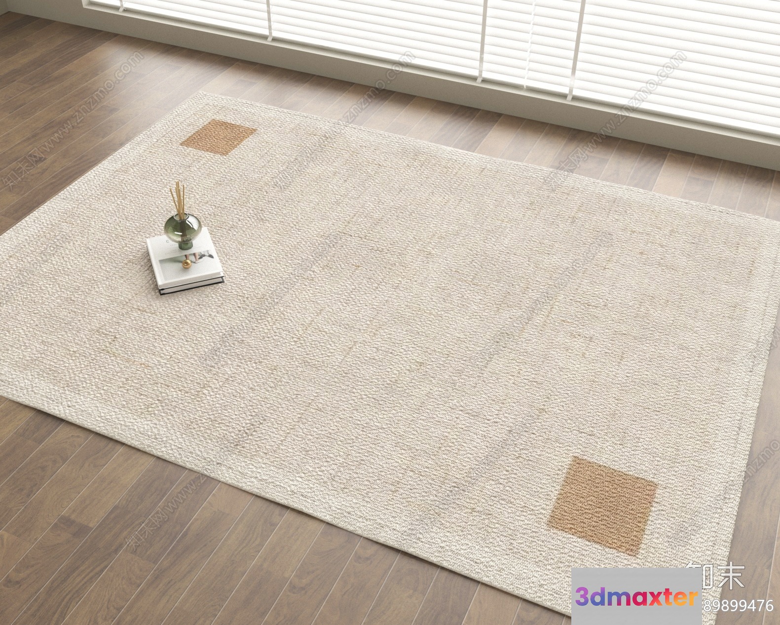 Neutral Area Rug 3D Model - 3202 - VRAY Render