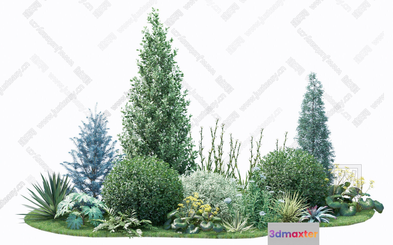 A Lush Garden Landscape 3D Model - 11654 - CORONA Render