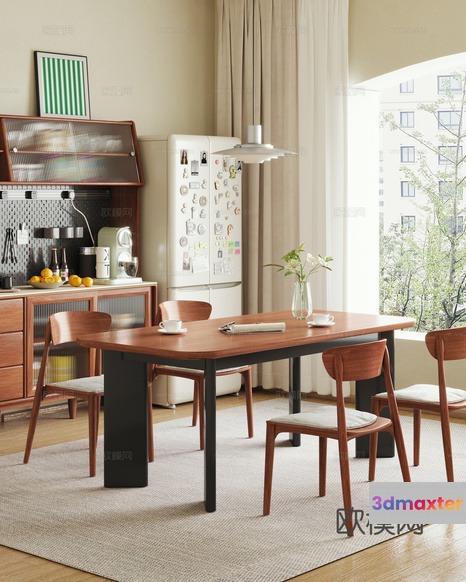 Modern Dining Room 3D Model - 15846 - CORONA Render