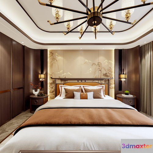 Cozy Bedroom 3D Model - 17982 - VRAY Render