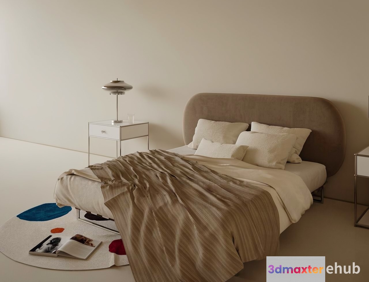Cozy Modern Bedroom 3D Model - 23562 - VRAY Render