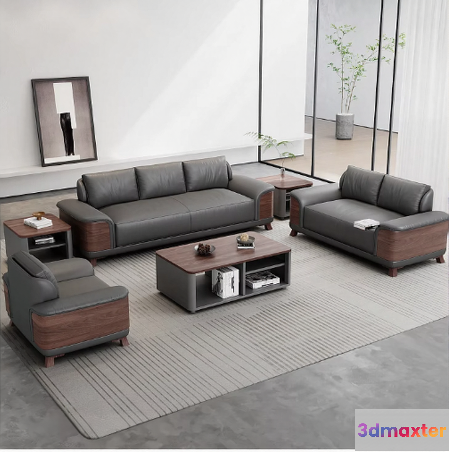 Modern Living Room 3D Model - 7987 - VRAY Render