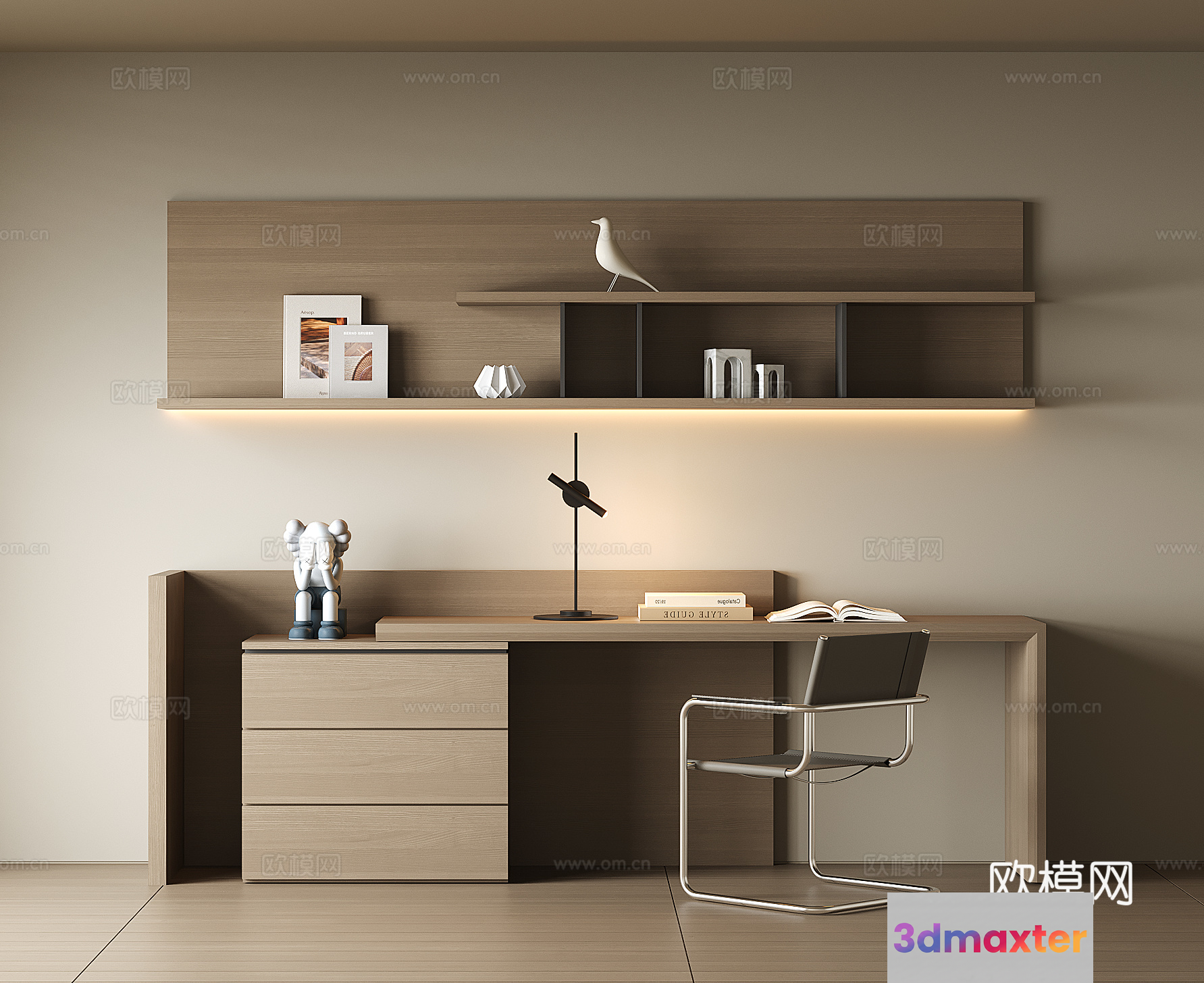 Modern Minimalist Office 3D Model - 12167 - VRAY Render