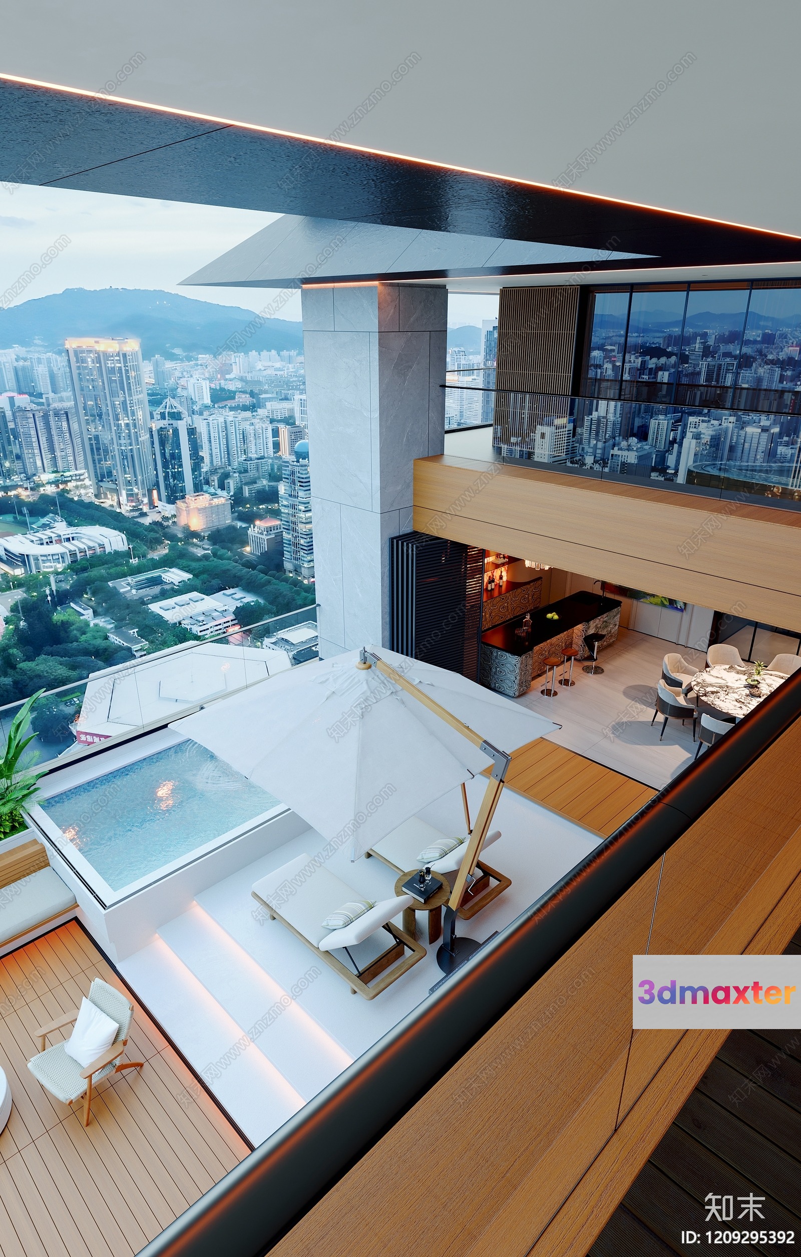 Modern High-Rise Apartment 3D Model - 17198 - VRAY Render