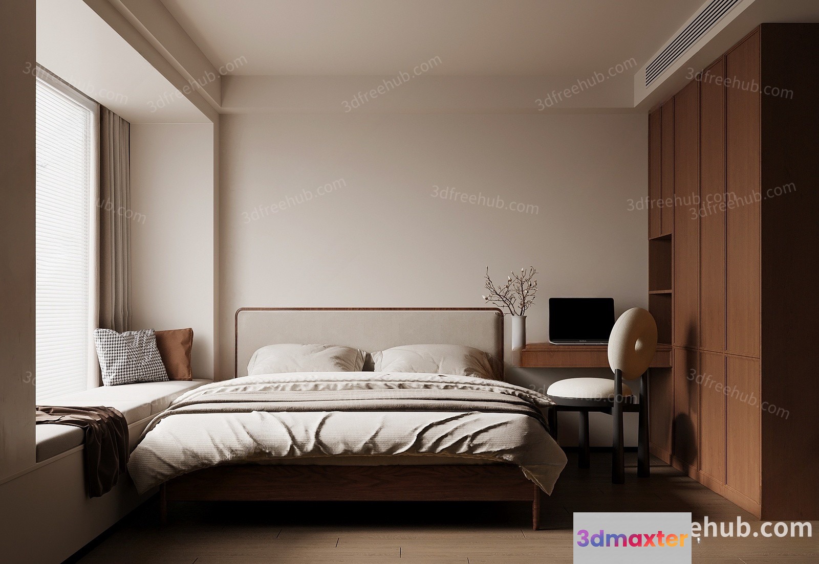 Cozy Bedroom 3D Model - 22688 - VRAY Render