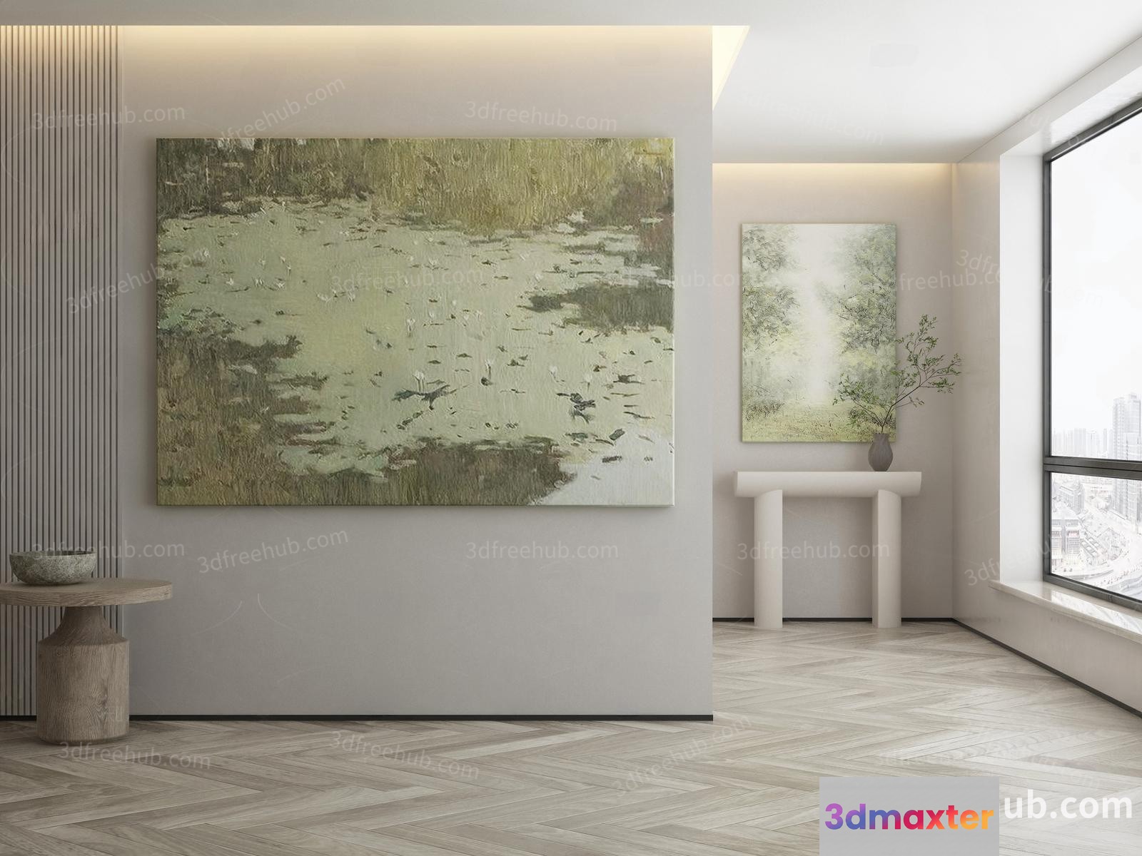 Modern Art Room 3D Model - 23439 - VRAY Render