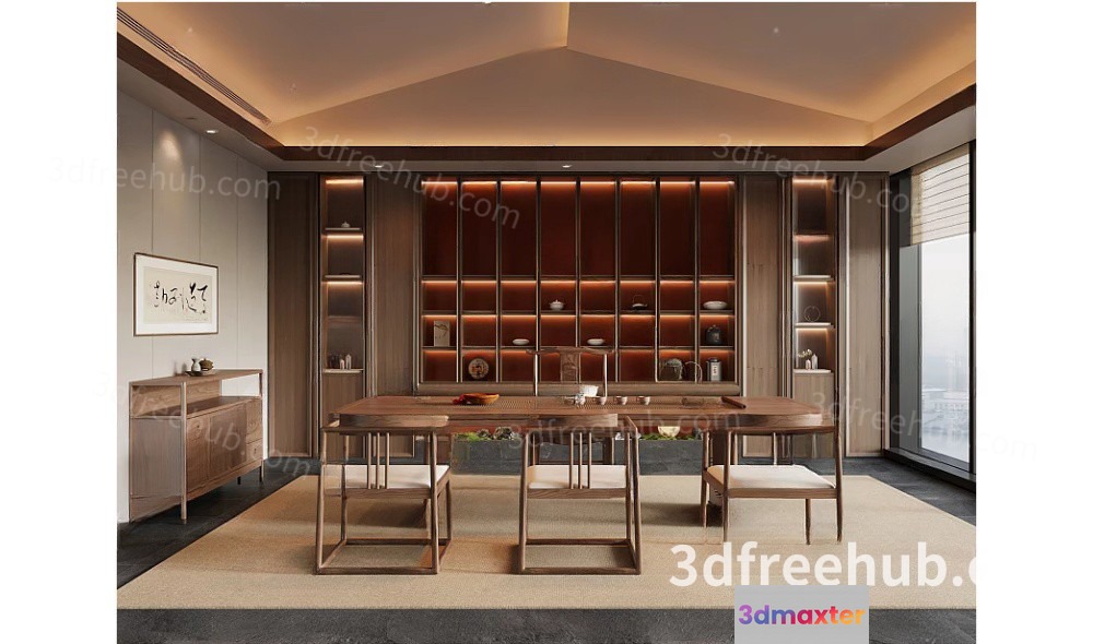 A Dining Table 3D Model - 19006 - VRAY Render