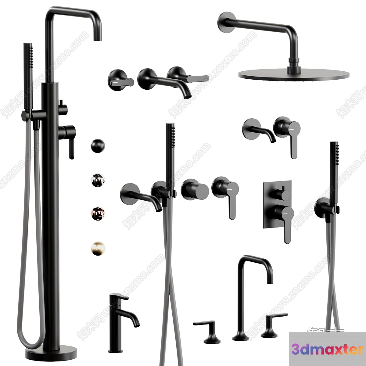Modern Bathroom Fixtures 3D Model - 11343 - CORONA Render