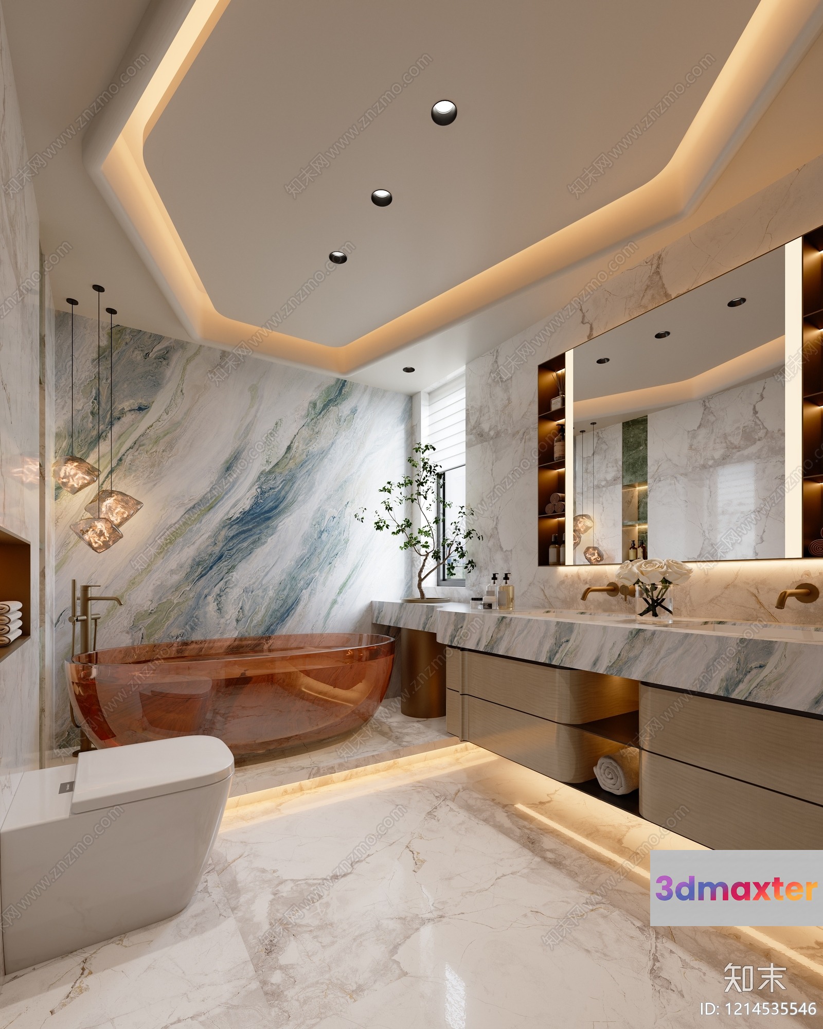 Modern Bathroom 3D Model - 17768 - VRAY Render