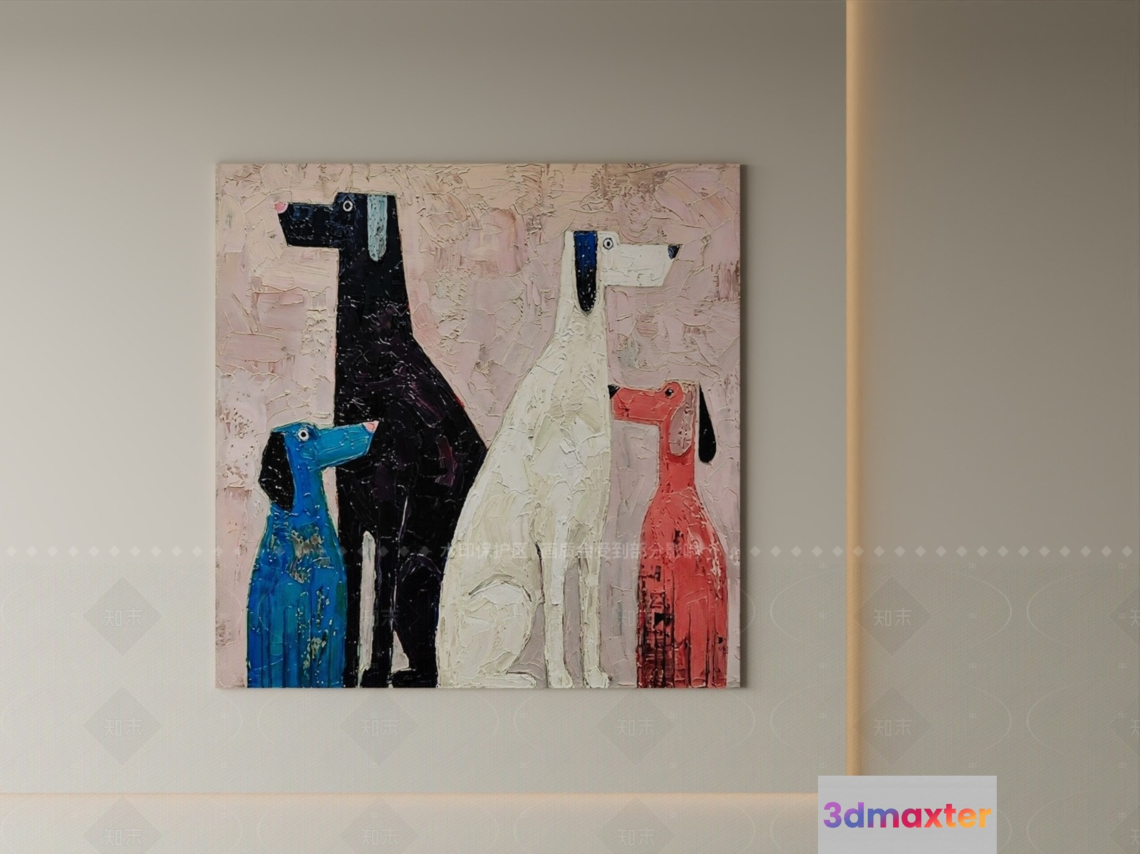 Abstract Art Piece 3D Model - 961 - VRAY Render