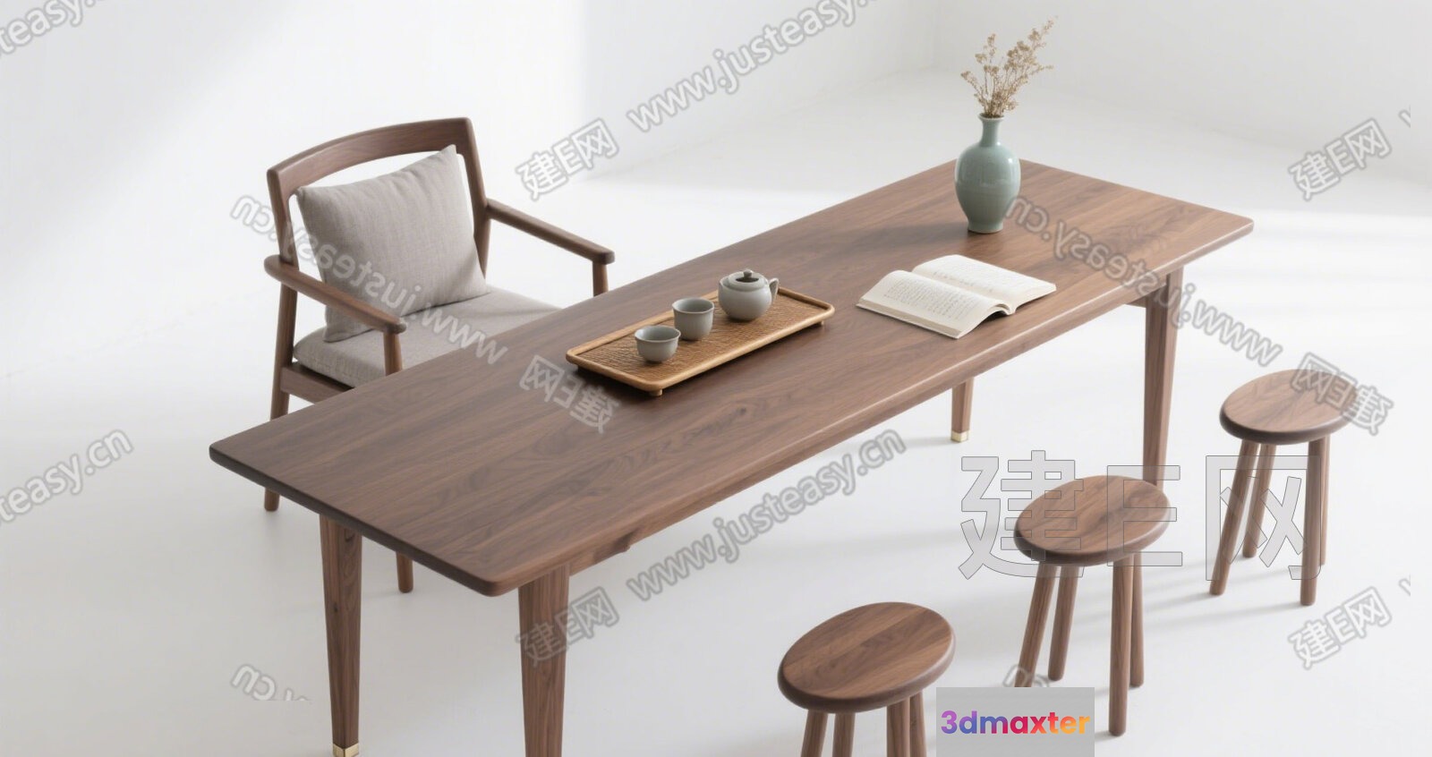 Modern Wooden Furniture 3D Model - 11504 - VRAY Render