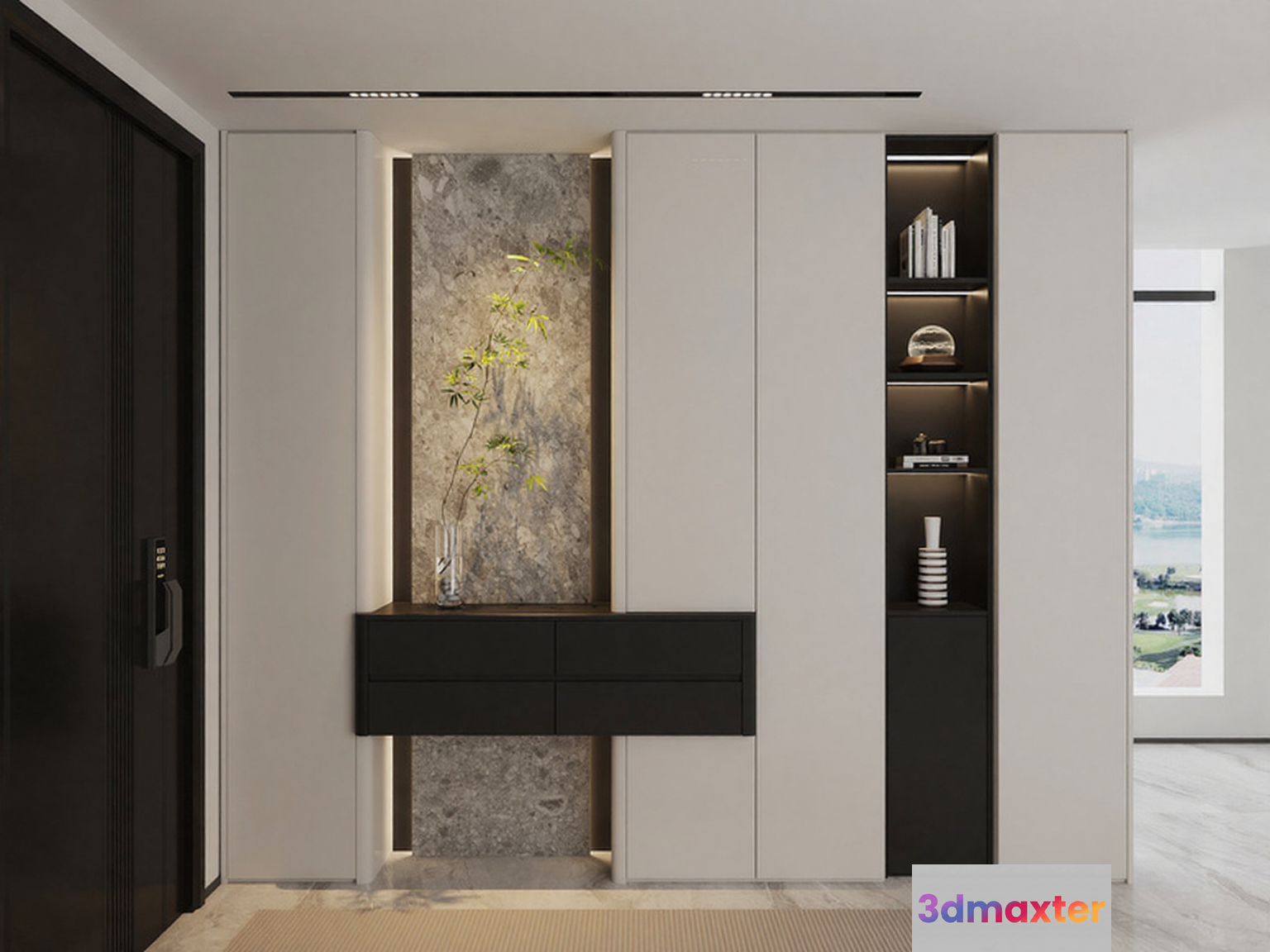 Modern Storage Unit 3D Model - 8040 - VRAY Render
