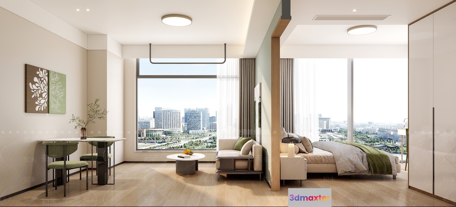 Modern Living Room 3D Model - 1333 - VRAY Render
