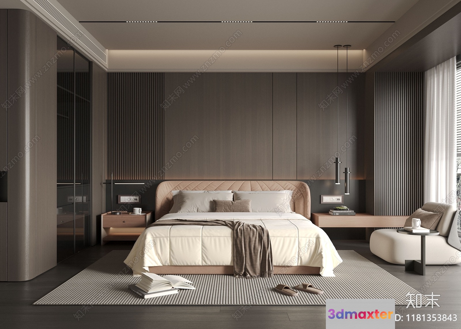 Modern Bedroom 3D Model - 22125 - VRAY Render