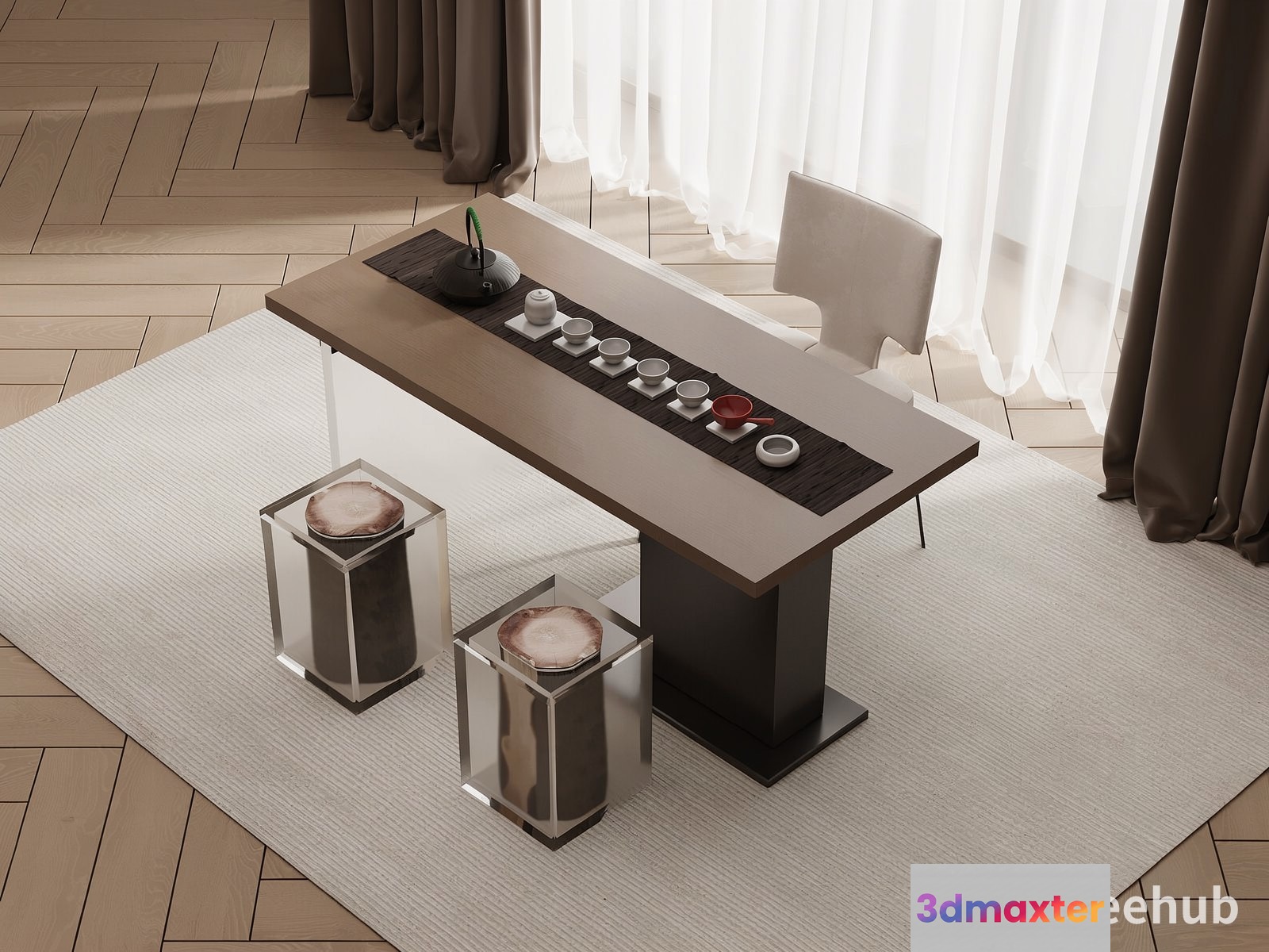 Modern Dining Room 3D Model - 20259 - VRAY Render