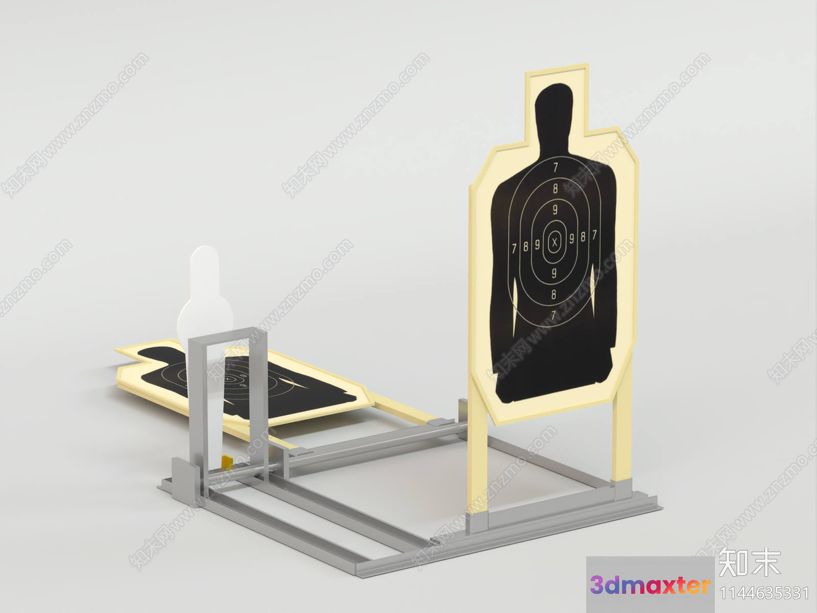A Target Stand 3D Model - 12726 - VRAY Render