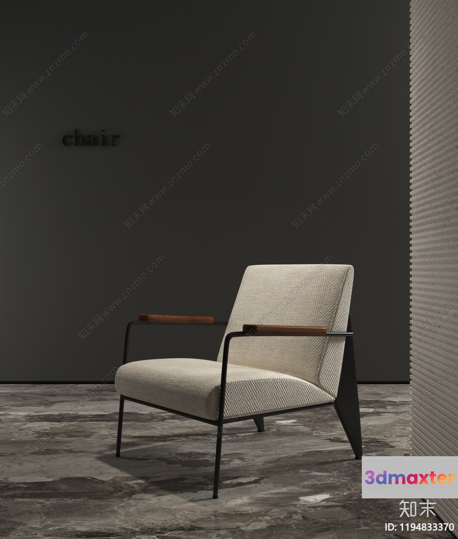 Modern Lounge Chair 3D Model - 14591 - VRAY Render