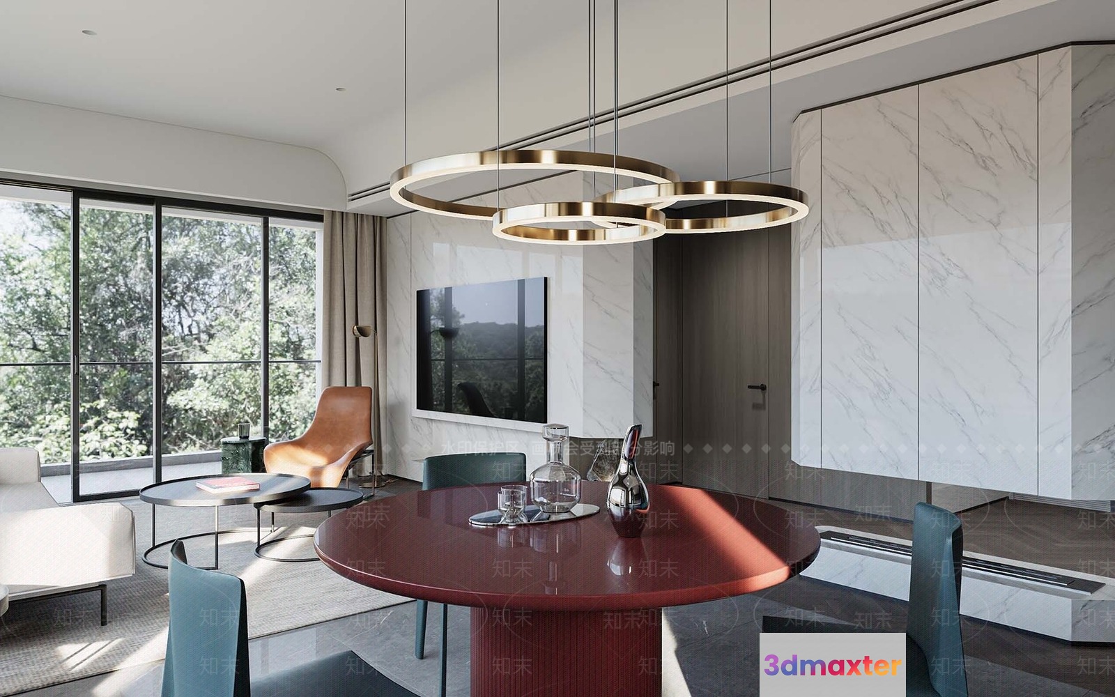 Modern Dining Room 3D Model - 2933 - VRAY Render