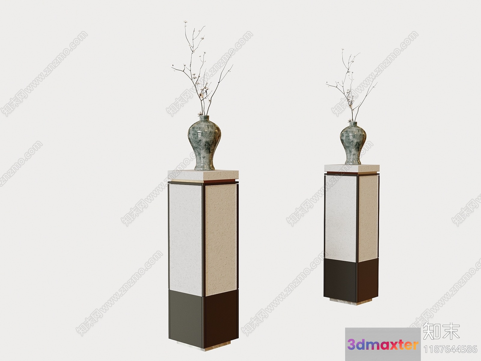 Modern Minimalist Vases 3D Model - 9228 - VRAY Render