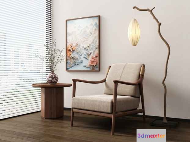 Modern Living Room 3D Model - 3713 - VRAY Render