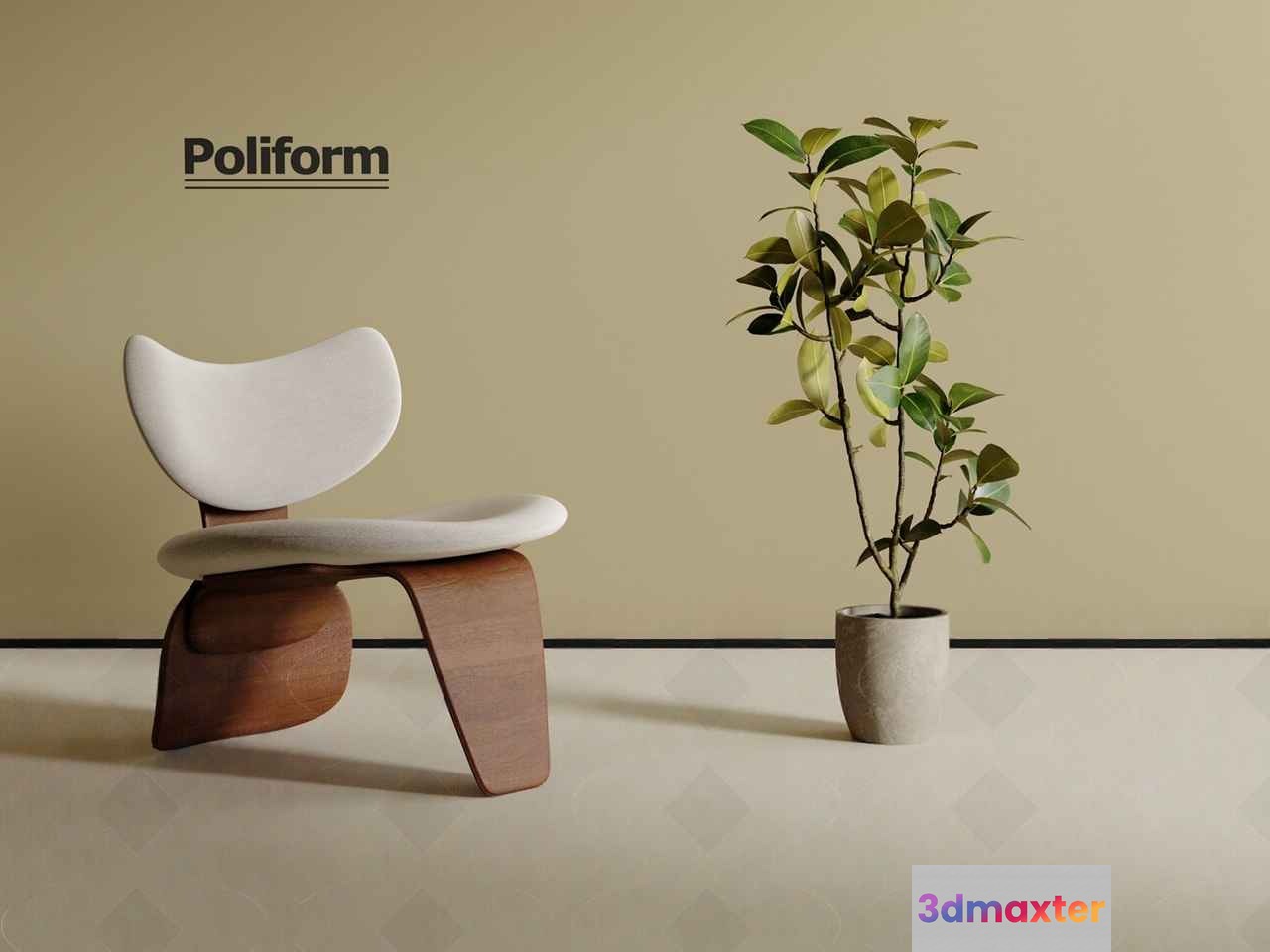 Modern Chair Design 3D Model - 15292 - CORONA Render