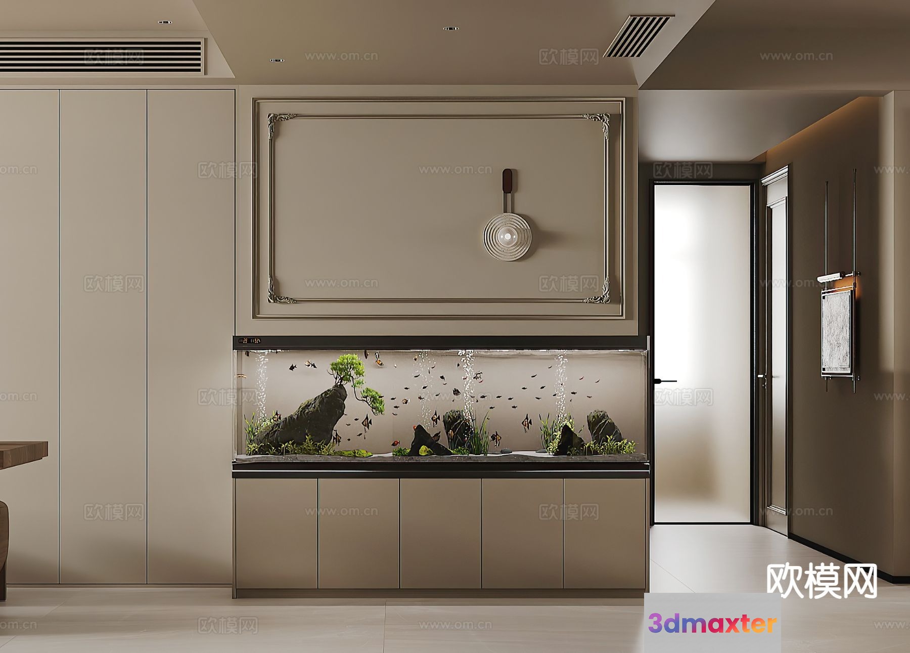 Modern Aquarium Setup 3D Model - 3749 - VRAY Render
